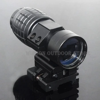 WIPSON Tactical Aim Optic sight 3X Magnifier Scope Compact Hunting Riflescope Sights with Fit for 20mm Rifle Gun Rail Mount