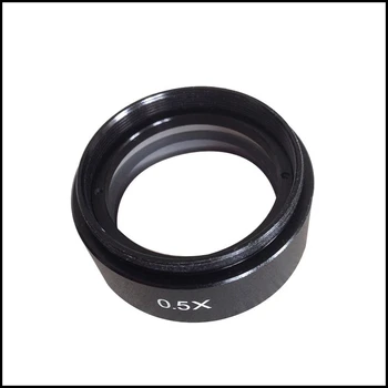 0.5X AUX Objective Barlow Reduction Lens for Stereo Microscope Thread M48 M42 M50