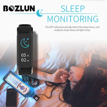 Bozlun L38I Men Women Smart Wristband Colorful Screen Clocks Heart Rate Monitor Calorie Outdoor Sports Watches Relogio Masculino