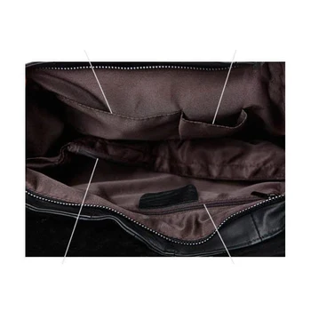 NIUBOA Fashion Women Leather Handbags Shoulder Bag Rivet Scales Tassel LadyTote Two Size Motorcycle sheepskin Bag Bolsa Feminina