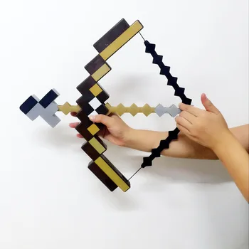 NEW Minecraft Arrow Action Figure Toy Pixel Mosaic Minecraft Bow And Arrow Assembled Set of Juguetes Children Christmas Gifts