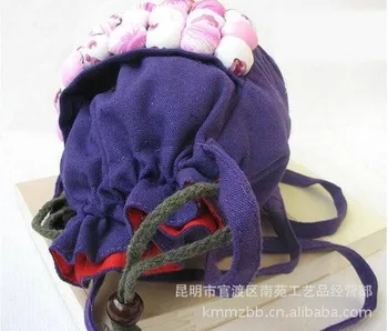 10pcs/lot classic retro ethnic Yunnan Nationalities Hin cloth packet mini ball bag handbag