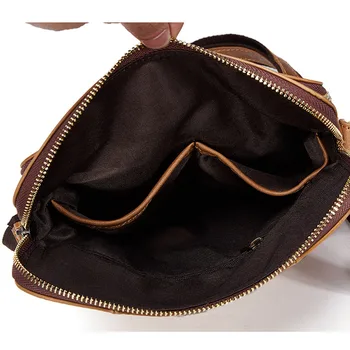 Genuine Leather Messenger bag men Brand Vintage casual Shoulder Bag Business Flip buckle crossbody men's travel bag