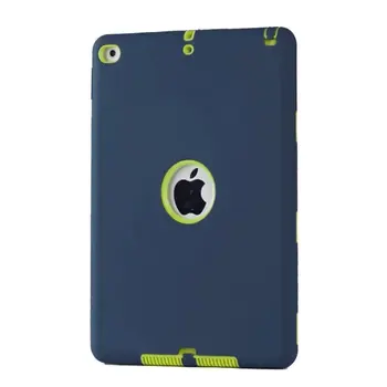 For iPad Air 2 Cover Extreme-Duty Military Hybrid Shockproof & Drop Rresistance PC Soft Silicone Case Cover for iPad Air 2 iPad6
