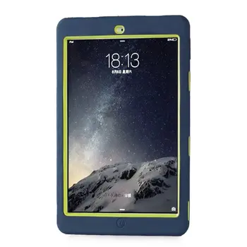 For iPad Air 2 Cover Extreme-Duty Military Hybrid Shockproof & Drop Rresistance PC Soft Silicone Case Cover for iPad Air 2 iPad6