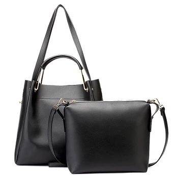 QIAOBAO Women Genuine Leather Bag Casual Tote Bags Vintage Soft Cowhide Shoulder Handbags Solid Tassels Bag Bolsa Composite Bag