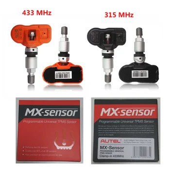 Autel MaxiTPMS PAD Tire Programmer + 4pcs MX-Sensor 433MHz 315MHZ Sensor Tyre Programming Replace Read Copy MXsensor 433 315 MHz