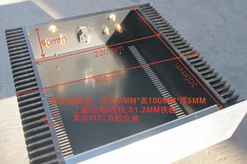 AMP case 320*100*300mm Q3 aluminum panel amplifier chassis / Preamp / Class A amplifier case / AMP Enclosure / case / DIY box