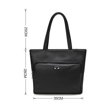 2017 Designer Women PU Leather Handbags Large Shoulder Bag Ladies Tote Bags Black Casual Shopping Bag