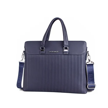 2017 new men's handbag horizontal section leather business briefcase large-capacity men's laptop bag