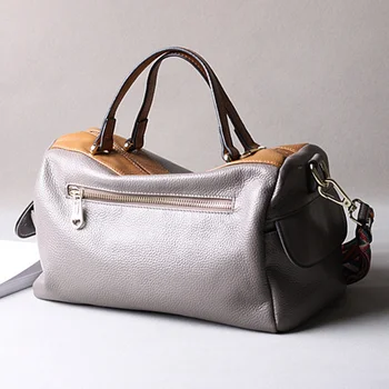 Zency Famous Brand Genuine Cowhide Leather Tassel Women's Handbags Tote Bags Double Straps Shoulder Messenger Crossbody