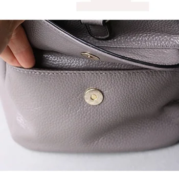 Zency Famous Brand Genuine Cowhide Leather Tassel Women's Handbags Tote Bags Double Straps Shoulder Messenger Crossbody
