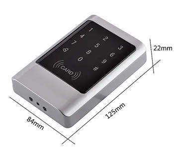 Waterproof Metal Shell Case 125KHz RFID Card One Door Access Control Machine Touch Keypad Wiegand 26 Input/Output