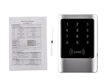 Waterproof Metal Shell Case 125KHz RFID Card One Door Access Control Machine Touch Keypad Wiegand 26 Input/Output