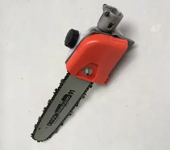 Pole chainsaw head ,pole pruner chainsaw parts ,long reach chainsaw head with 12inches Oregon bar and chain factory selling