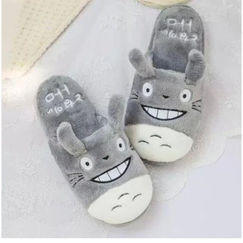 Cartoon Chinchilla outdoor floor slip male female models cute cotton slippers warm shoes lovers slippers home z332