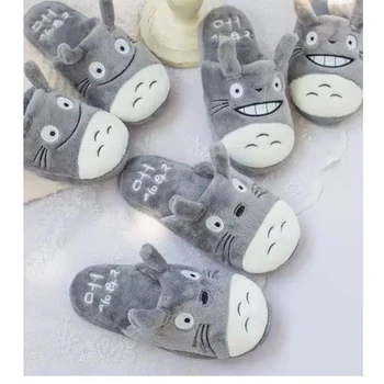 Cartoon Chinchilla outdoor floor slip male female models cute cotton slippers warm shoes lovers slippers home z332