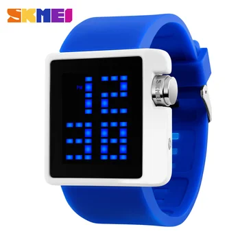 Casual Men Women Watch SKMEI Brand Fashion LED Digital Watch Man Dive 50M silicone band Sports Watches Ladies Dress Wristwatches