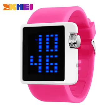 Casual Men Women Watch SKMEI Brand Fashion LED Digital Watch Man Dive 50M silicone band Sports Watches Ladies Dress Wristwatches