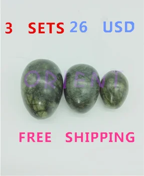 Each package includes 3 sets Jade Eggs For Kegel Muscles Exercises strengthen pelvic floor muscles ben wa ball Yoni Egg