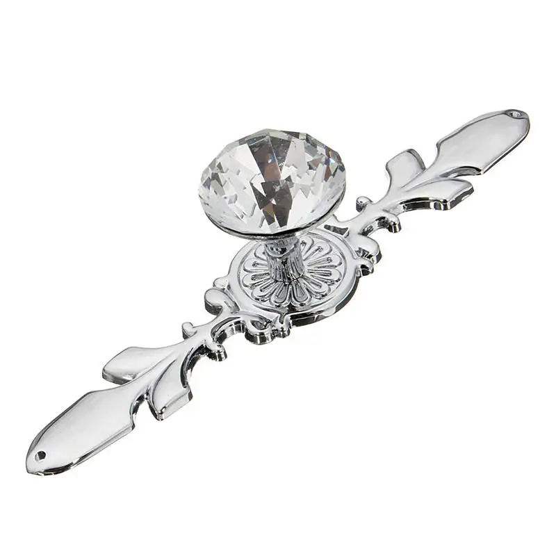 Excellent Quality Durable Glass Diamond Crystal Dresser Knobs Wardrobe Drawer Pulls Handle Cabinet Door 4 Types Newest