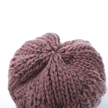 NEW 2016 Women Winter Knitted Beanies Women's Velvet Hats Warm Lady's Caps Woman's Headwear Hat For Female