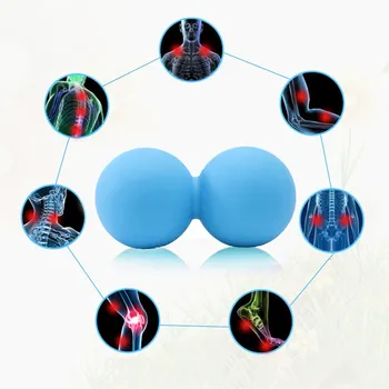 Silicone Double Lacrosse Ball Mobility Myofascial Trigger Point Yoga Massage Messager Ball Gym Fitness Ball For Body Building