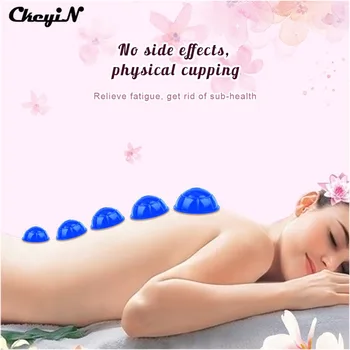 CkeyiN 12Pcs Body Massage Helper Anti Cellulite Vacuum Silicone Cupping Cups Health Care Chinese Traditional Medical Glass Cups