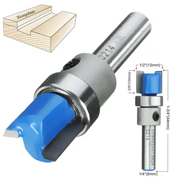 1PC 1/4'' Mortise / Template Flush Trim Router Bit Woodworking Milling Cutter Tools With 1/4inch Shank Durable