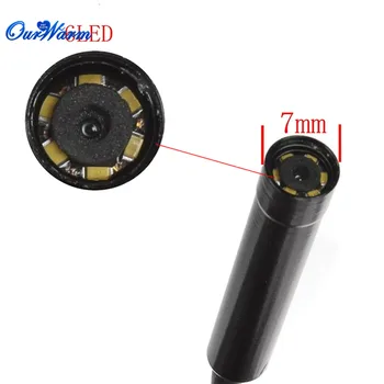 2pcs 6 LED 7mm Lens Android USB Endoscope Waterproof Inspection Borescope Tube Camera with 3.5m Cable Mirror Hook Magnet