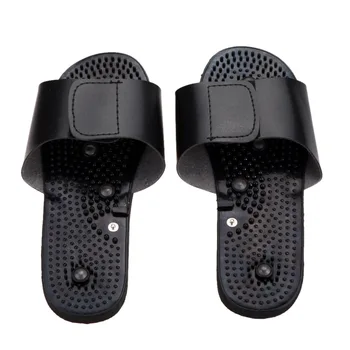 2pcs=1pair Black Rubber Electrode Slippers for Tens Acupuncture Therapy Massager Machine JR309 Physiotherapy Body Foot Massage