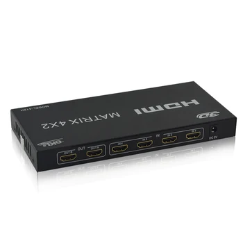 HDMI Matrix 4x2 Switch Splitter Support 1080P HDMI To HDMI Splitter Remote Switching For PS4 For Xbox 360 Computer Swither