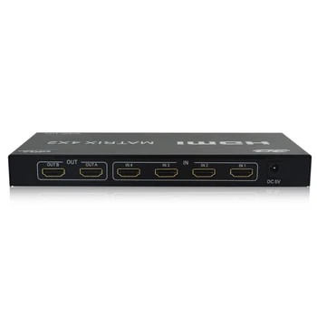 HDMI Matrix 4x2 Switch Splitter Support 1080P HDMI To HDMI Splitter Remote Switching For PS4 For Xbox 360 Computer Swither