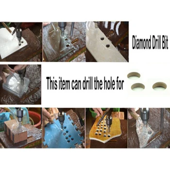 10pcs/set  Diamond Coated Core Saw Drill Bits Set Tool For Glass Ceramic Hole Marble 6-30mm
