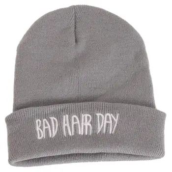 7 Colors Casual Caps Winter Bad Hair Day Beanie Cap Sport Women Men Knitted Hiphop Hats Warmer Cap Letter pattern