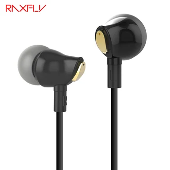 RAXFLY L5 Ceramic Wired In-Ear Earphone Built-in Microphone 3.5mm Aux Plug Noise Cancelling Mobile Phone Headset Earpiece Earbud