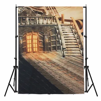 3X5FT Vinyl Photography Background For Studio Photo Props Pirate Ship Photographic Backdrops cloth 1X1.5m waterproof