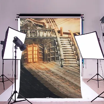 3X5FT Vinyl Photography Background For Studio Photo Props Pirate Ship Photographic Backdrops cloth 1X1.5m waterproof