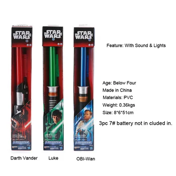 Hot Selling Star Wars Jedi(Darth vader OBI-War etc) lightsaber & laser sword Force With sound & Light