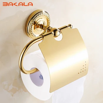 BAKALA Fashionable Gold Plate Gilded Single Layer Bathroom Accessories Rack Z-9006K
