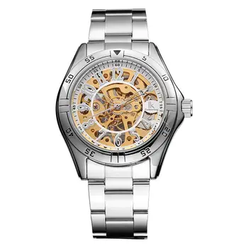 IK Luxury Men's Montre Homme Skeleton Auto Mechanical Watch Wristwatch Gift Box