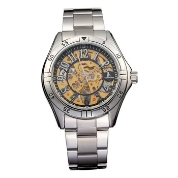 IK Luxury Men's Montre Homme Skeleton Auto Mechanical Watch Wristwatch Gift Box