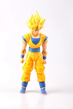 14cm SHF Dragon Ball Model Super Saiyan Son Goku Action Figure Movable Joints Face Change Son Goku Figure Toy