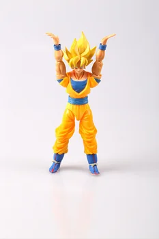 14cm SHF Dragon Ball Model Super Saiyan Son Goku Action Figure Movable Joints Face Change Son Goku Figure Toy