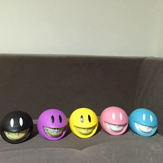 Limited Quantity Ron English Made by Monsters KAWS Smiley Grin Piggy Money Bank