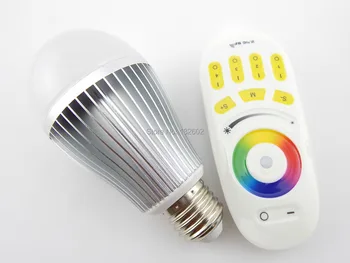 5Pcs 2.4G 9W RGB LED Bulb E27 WiFi Controller 4-Zone Remote Control