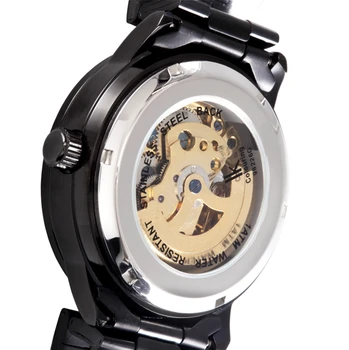 Brand IK Men's Sport Skeleton Automatic Mechanical Watches Steampunk Military Clock Relogio Masculino