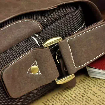 New 2016 Canvas Handbags Hot Selling PU leather messenger bag fashion men's shoulder bag casual briefcase