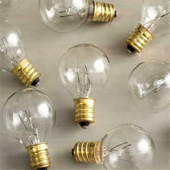 New G30 Glass Globe String Lights, Xmas Decor Garlands, 25Ft 25 Bulbs White Durable Cable, C7 E12 Clear Bulbs Fairy Light String