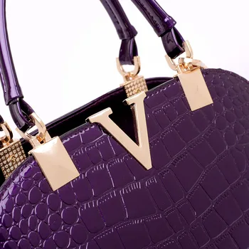 2016 Luxury Brand Handbag Famous Designer Classic Women Bags Colorful Ladies Handbag Purple Bags Fashion Tote HB08